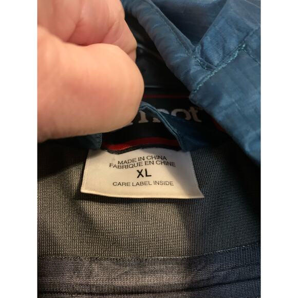 Marmont Men's XL Teal/Black Gore-Tex Packable w/Bag Windbreaker Hooded Jacket - Picture 2 of 12